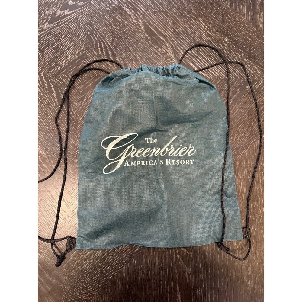The Greenbrier Americas Resort Drawstring Backpack Durable Lightweight Green